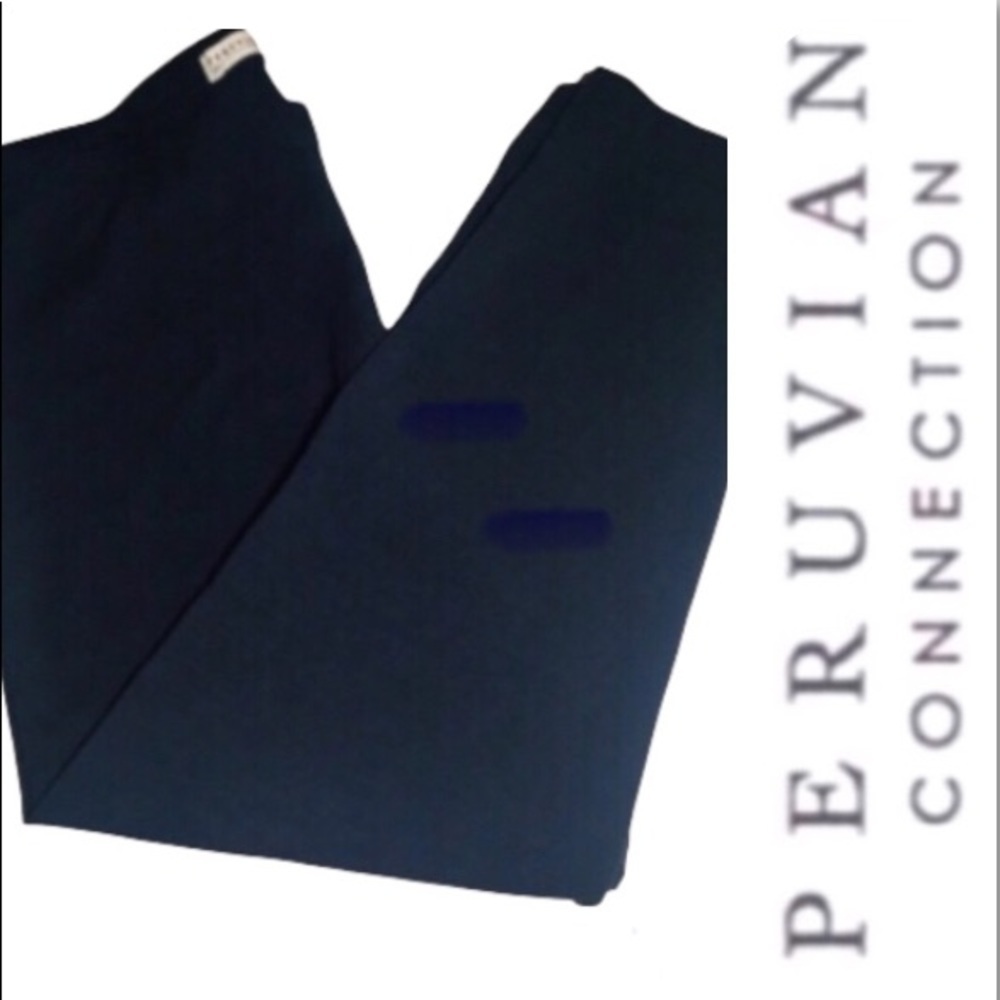 Peruvian Connection Navy cropped  leggings small